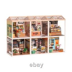 Rolife 9 in 1 Miniature Dollhouse Super Creator Plastic Building Teens Xmas Gift