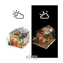 Rolife DIY Dollhouse Miniatures Craft Kits for Adults Kathy's Green House&Sam