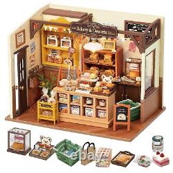 Rolife DIY Miniature Doll House Kit Build Becka's Bakery Diorama House Buildi