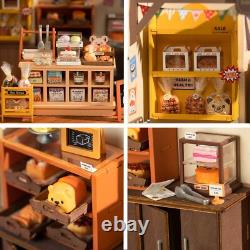 Rolife DIY Miniature Doll House Kit Build Becka's Bakery Diorama House Buildi