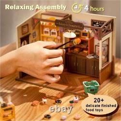 Rolife DIY Miniature Doll House Kit Build Becka's Bakery Diorama House Buildi