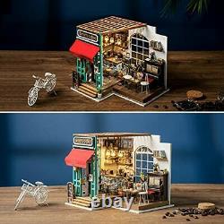 Rolife DIY Miniature Dollhouse Craft Kit for Adults to Build Simon's Coffee &