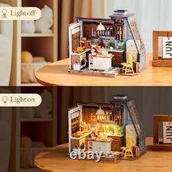 Rolife DIY Miniature Dollhouse Kit Baking Kitchen with LED Light Craft Gift