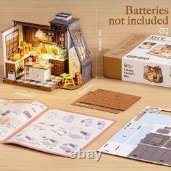 Rolife DIY Miniature Dollhouse Kit Baking Kitchen with LED Light Craft Gift