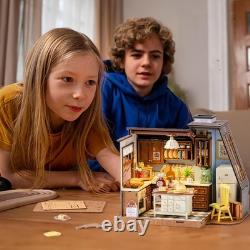 Rolife DIY Miniature Dollhouse Kit Baking Kitchen with LED Light Craft Gift