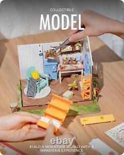 Rolife DIY Miniature Kit, Garden House Series DIY Miniature House and Book No