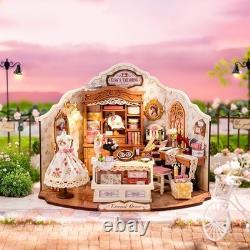 Rolife Elsa's Tailoring Wooden DIY Miniature Dollhouse Toys kit Adult Child Gift
