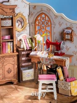 Rolife Elsa's Tailoring Wooden DIY Miniature Dollhouse Toys kit Adult Child Gift