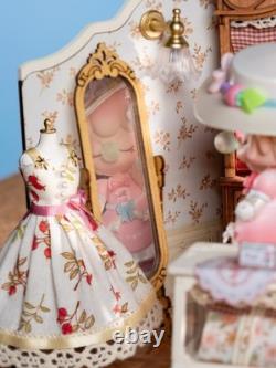 Rolife Elsa's Tailoring Wooden DIY Miniature Dollhouse Toys kit Adult Child Gift