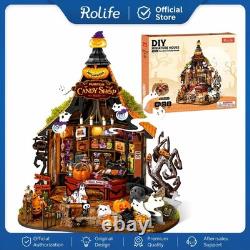 Rolife Haunted Candy House DIY Miniature House Kit Model Kit Spooky Cute Miniatu