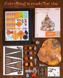 Rolife Haunted Candy House DIY Miniature House Kit Model Kit Spooky Cute Miniatu