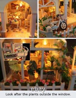 Romantic and Cute Dollhouse Miniature DIY House Kit Creative Room Perfect DIY