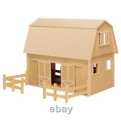 Ruff'n Rustic All-American Barn Dollhouse Kit DIY Wooden Miniature Set