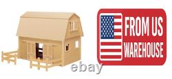 Ruff'n Rustic All-American Barn Dollhouse Kit DIY Wooden Miniature Set