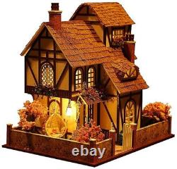 Rylai Wooden Handmade Dollhouse Miniature DIY Kit Flower town Series Dollhouse