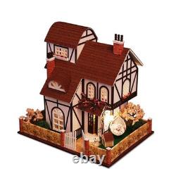 Rylai Wooden Handmade Dollhouse Miniature DIY Kit Flower town Series Dollhouse