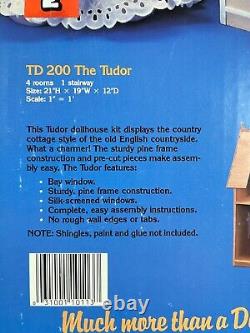 SEALED Vintage Dura-Craft Wood Tudor Dollhouse Kit Mansions In Miniature TD200