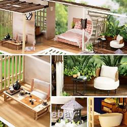 SPILAY DIY Dollhouse Miniature Wooden Furniture Kit, Handmade Craft Mini Villa Mo