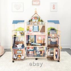 Secret Reveal Wooden Mansion Dollhouse Miniature DIY House Kit