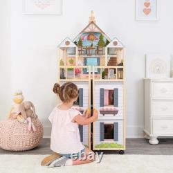 Secret Reveal Wooden Mansion Dollhouse Miniature DIY House Kit