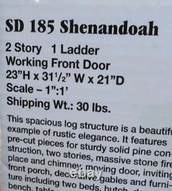 Shenandoah SD 185 Real Wood Log Cabin Dura-Craft Dollhouse