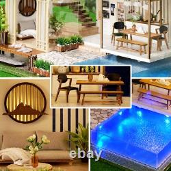 Spilay 1/24 Miniature Dollhouse Handmade Kit Set for Beginners + LED Light