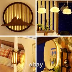 Spilay 1/24 Miniature Dollhouse Handmade Kit Set for Beginners + LED Light