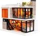 Spilay Dollhouse Miniature with Furniture, DIY Kit Mini Modern Villa Model with