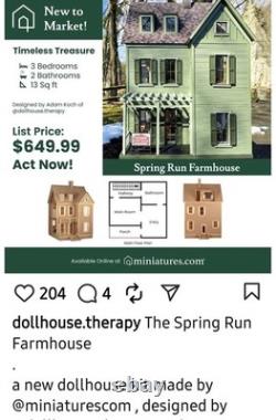 Spring Run Farmhouse Dollhouse Kit 1.12 Scale Brand New PICKUP ONLY