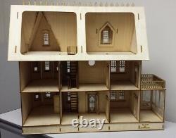 Stephanie Country Mansion Half Inch Scale Dollhouse Kit