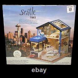 Strange Sealed Rylai 3D Wooden Puzzle Model Seattle Wa. Miniature Dollhouse NIB