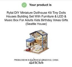 Strange Sealed Rylai 3D Wooden Puzzle Model Seattle Wa. Miniature Dollhouse NIB