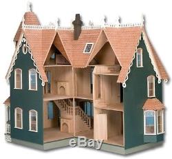 Stylish Garfield Dollhouse Kit Pretend Play Durable All-Wood Construction Toy