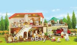 Sylvanian Families HA-46 Large House with Carport fence EPOCH JAPAN USED