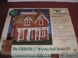 THE CHANTILLY Wooden Dollhouse Kit Vintage Greenleaf Dollhouse Open Box