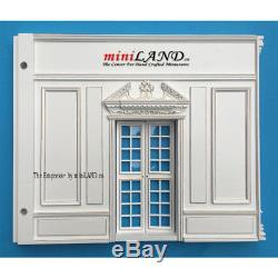 THE NEW TALL EMPRESS+ ROOM BOX KIT BY MINILAND WHITE + GOLD 112 SCALE roombox