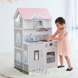 Teamson Kids 2-in-1 Play Kitchen and Dollhouse Toy Gift