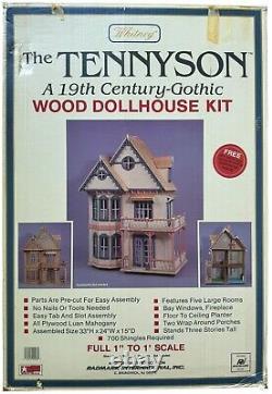 Tennyson 19th Century Gothic Wood Dollhouse Kit Open Box Vintage Large 1 to 1