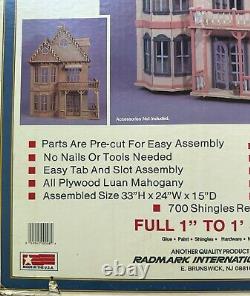 Tennyson 19th Century Gothic Wood Dollhouse Kit Open Box Vintage Large 1 to 1