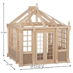 The Conservatory Dollhouse Kit, Easy-To-Assemble Unfinished Dollhouse Kit