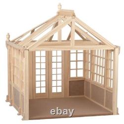 The Conservatory Dollhouse Kit, Easy-To-Assemble Unfinished Dollhouse Kit