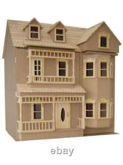The Exmouth Dolls House Unpainted Flat Pack Kit 112 Scale