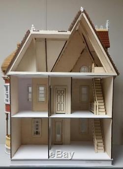 The Hannah Victorian Mansion Dolls House with Turret Flat Pack Laser Cut Kit