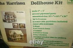 The Harrison Wooden Dollhouse Kit 1979 Greenleaf #8006 Vintage