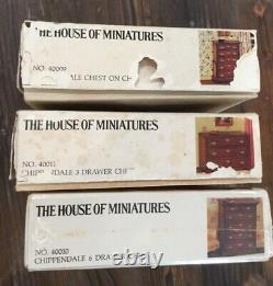 The House of Miniatures X-ACTO Lot of 8 Dollhouse Furniture Kits