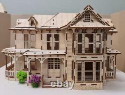 The President House Miniature Kit 148th scale, Dollhouse, Diorama