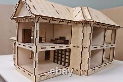 The President House Miniature Kit 148th scale, Dollhouse, Diorama