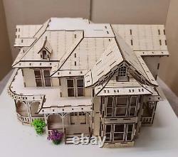 The President House Miniature Kit 148th scale, Dollhouse, Diorama