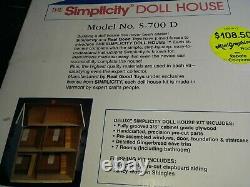 The Simplicity Wooden Doll House S-700D Retired New in Box