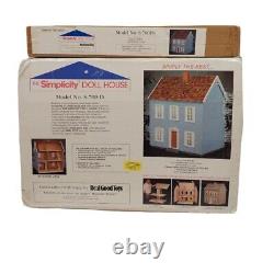 The Simplicity Wooden Doll House S-700D Retired with Finishing Kit New in Box